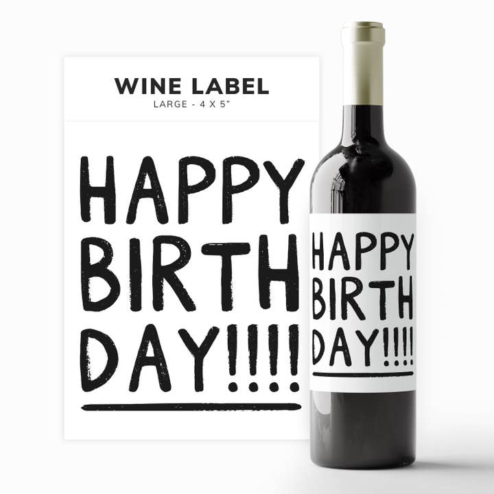 Étiquette de vin d'anniversaire, cadeaux personnels pour la vente par Kreate Paper Co.