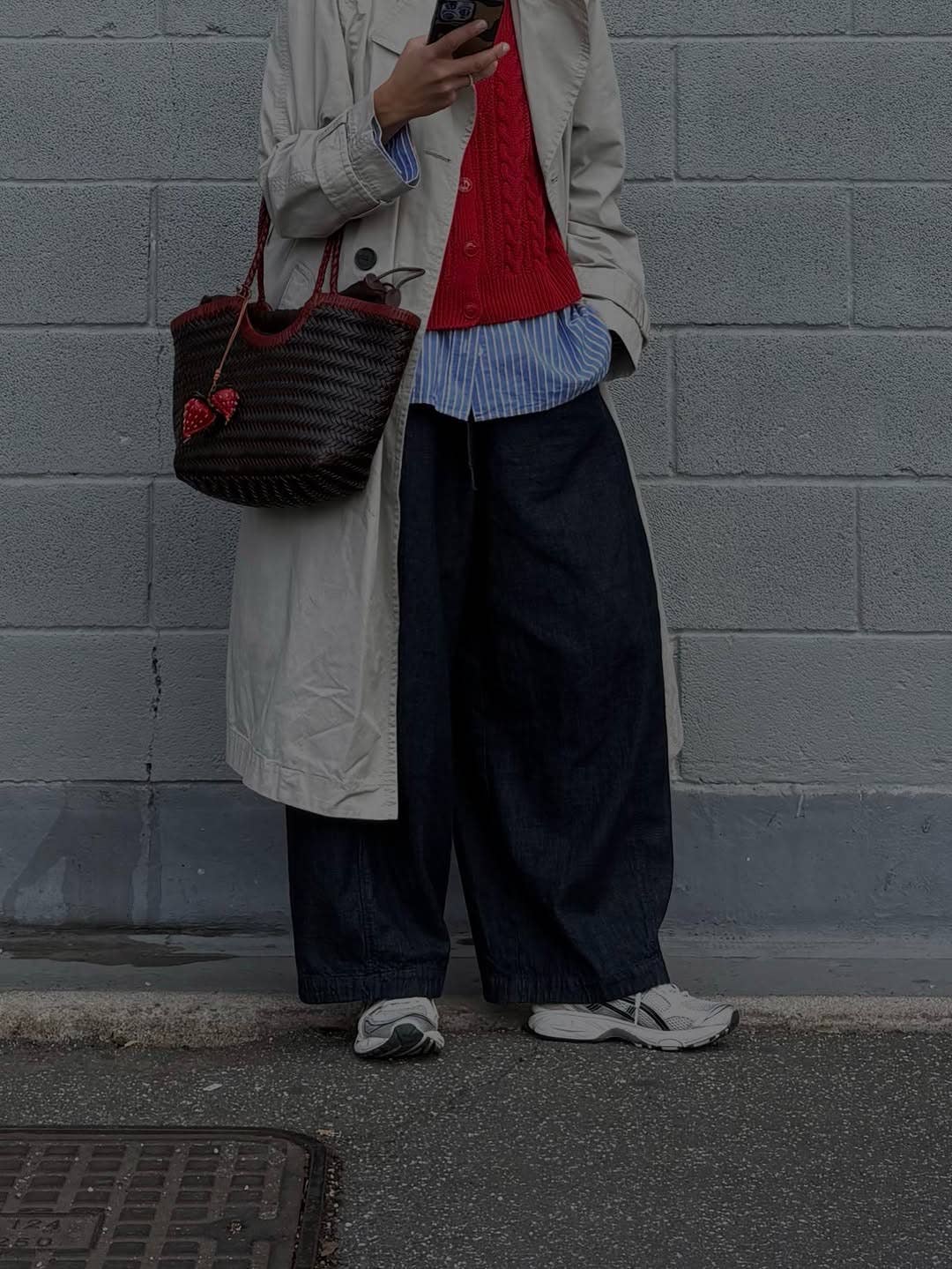 Sook Stainable - Vente Tote bag – femme - Carmel - Sac fourre-tout en cuir en U tissé à la main20