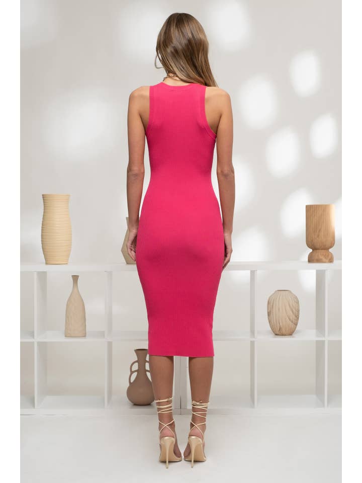 The Workshop Studio – Engroshandel Kjole - Dame – RIBSTRIKKET TANK MIDIKJOLE25