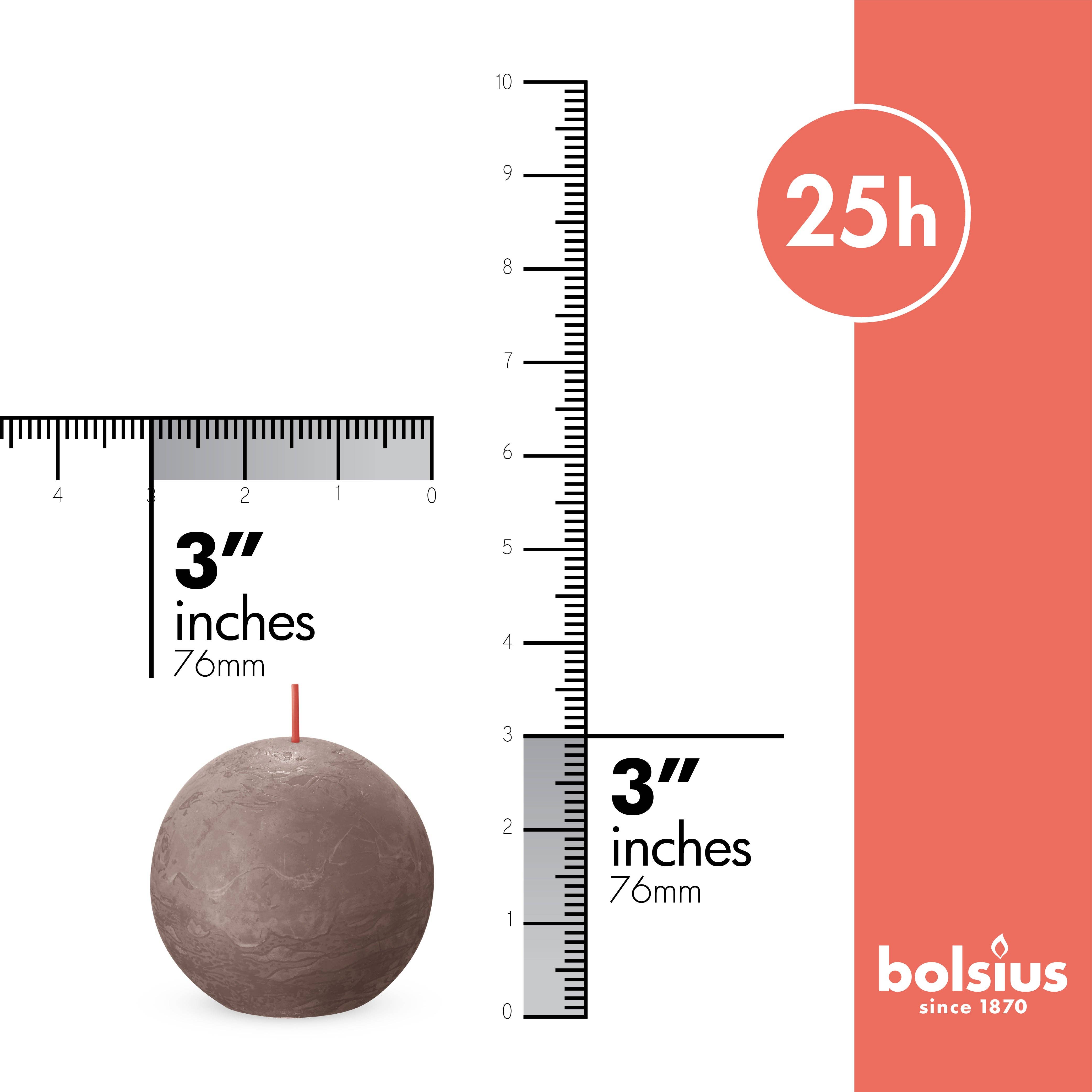 BOLSIUS – Velas de decoração por atacado – 6 Velas rústicas 3" - Inperfuted - Natural - Eco-Friendly - Cera Plant-Based - **Vendido Individualmente55