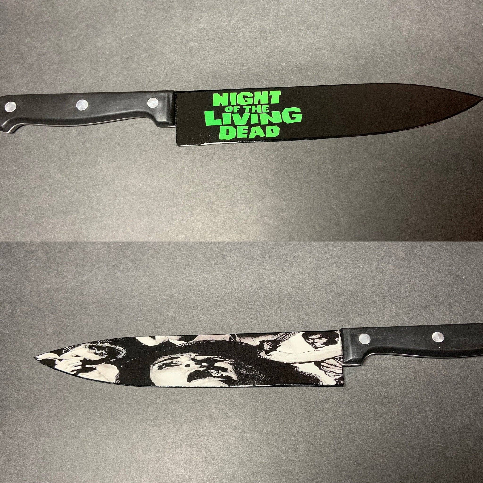 Dead Dave Designs - Wholesale Kitchen/Utility Knife - Night of the Living Dead 1968 Romero Kitchen Knife With/Without Sublimated Stand0