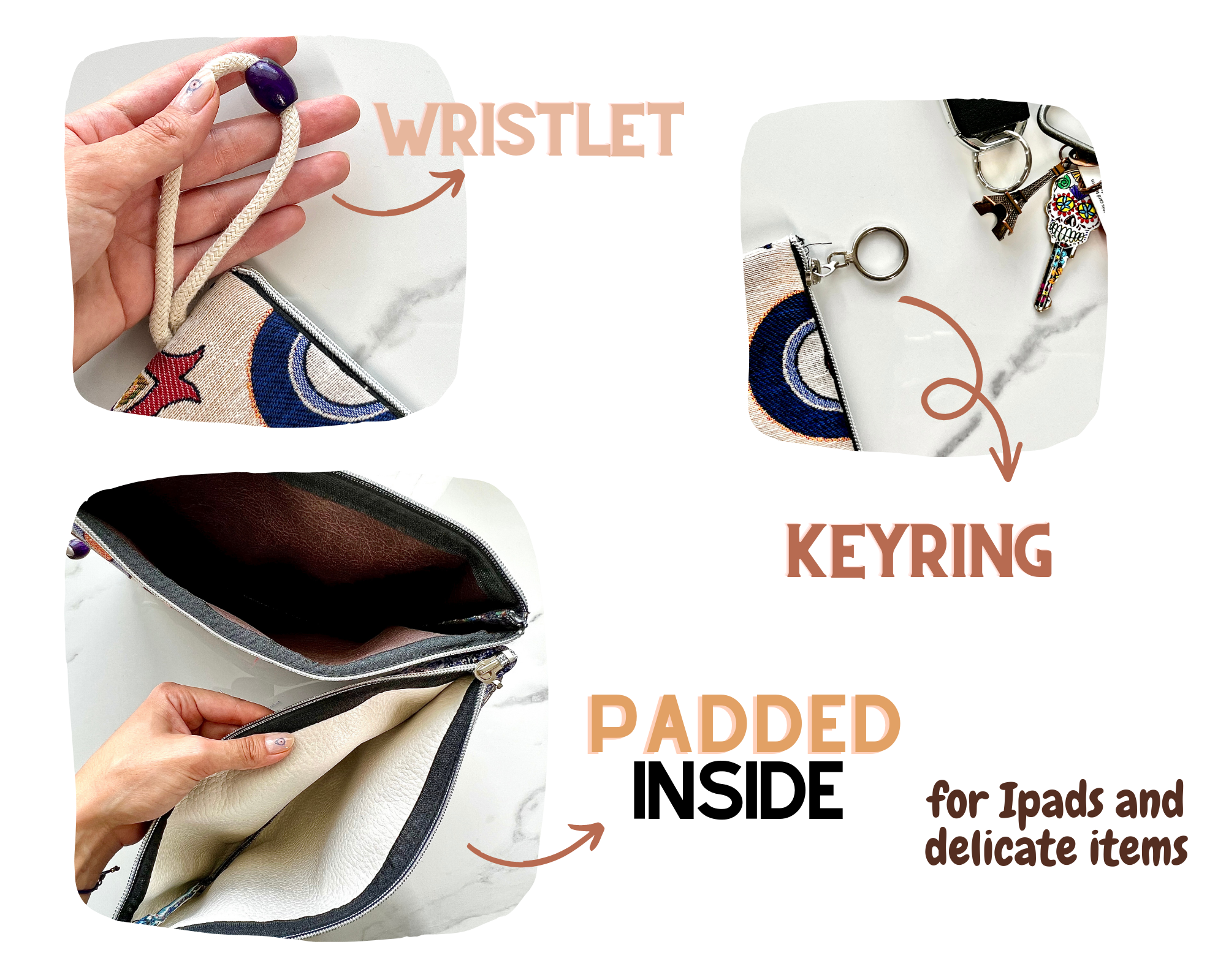 Umays Boho – wholesale Clutch bag – women's – Evil Eye Clutch Purse, Boho Slim Wallet with Wristlet1