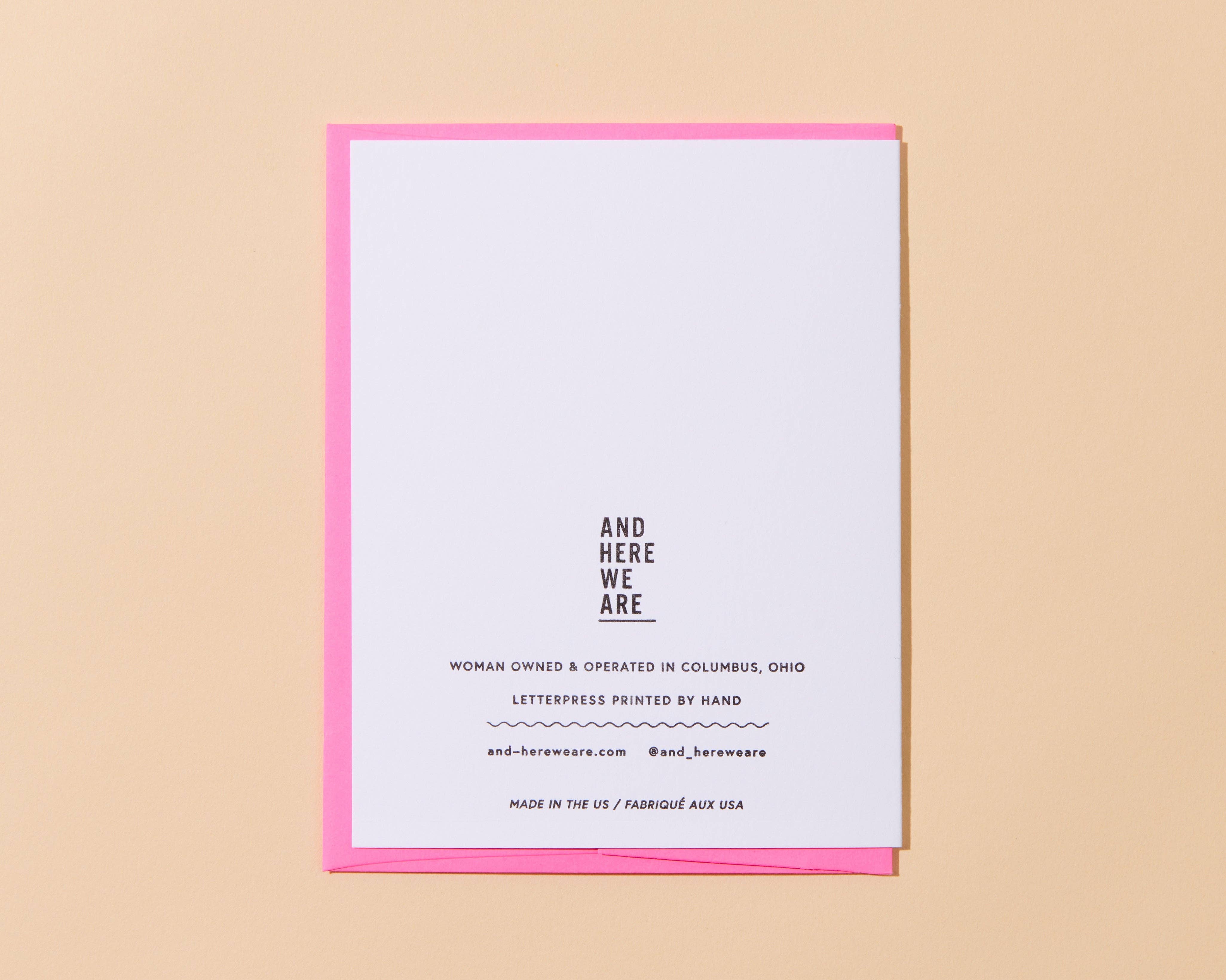 And Here We Are - Wholesale Thank You Card - Thank You Very Mulch Garden Letterpress Greeting Card - gardener gift- Made in USA2