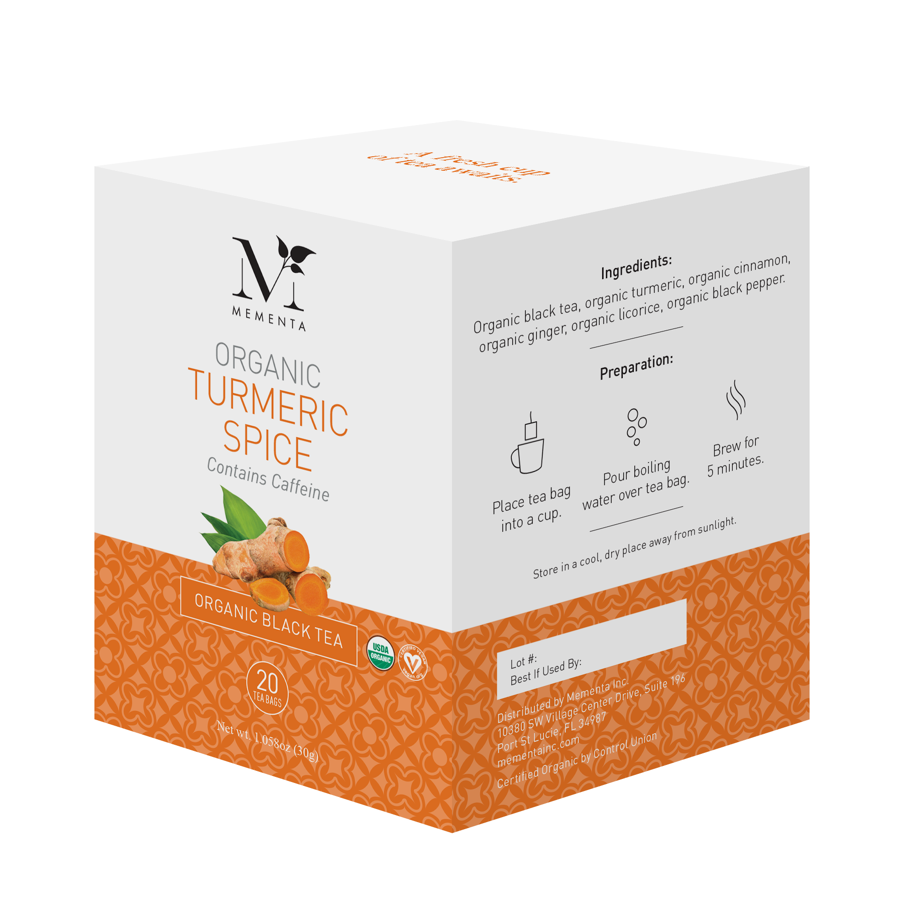 Mementa Inc. - Wholesale Tea bags - Organic Herbal and Black Teas0