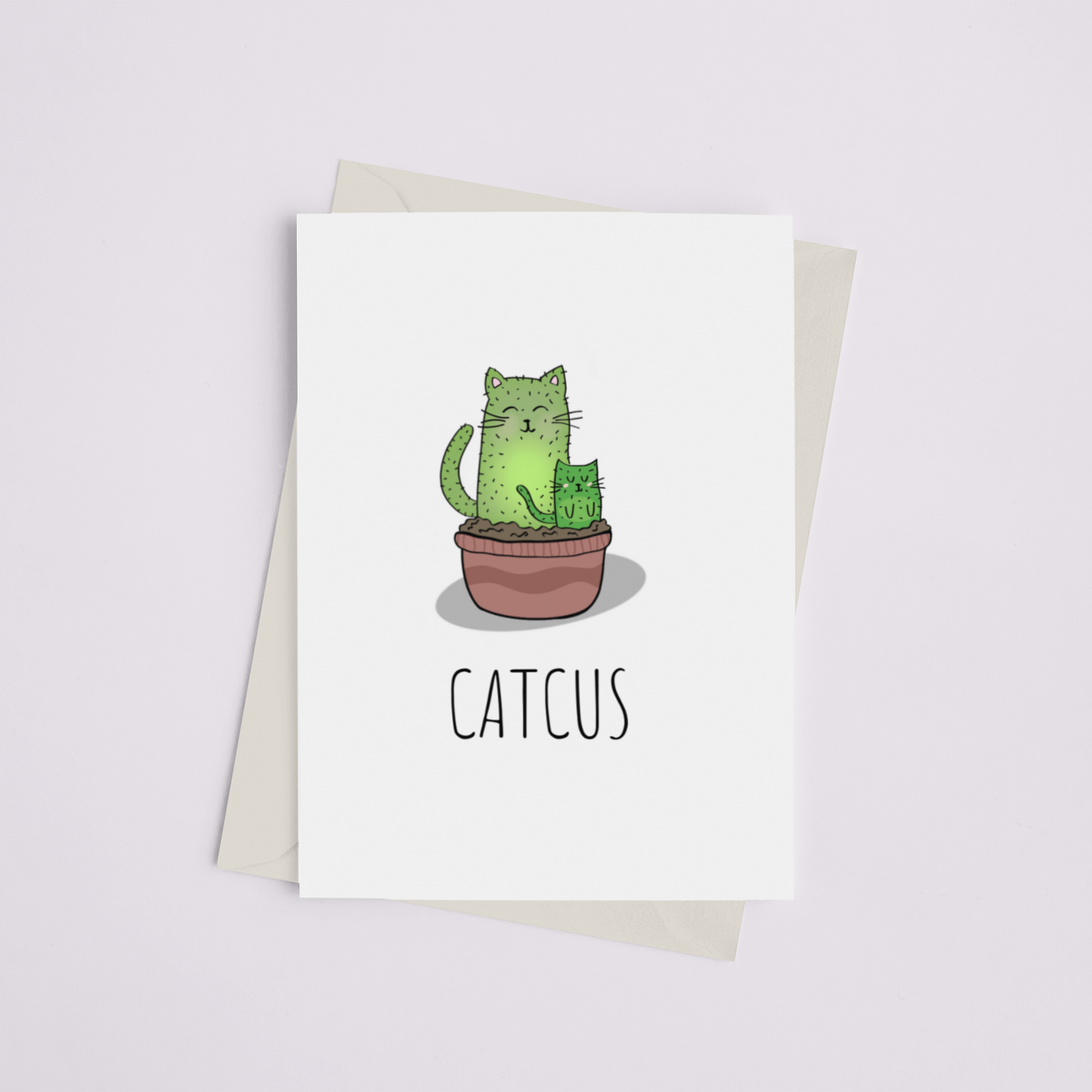Black Cat Bazaar - Wholesale Everyday Greeting Card - Catcus - Greeting Card1