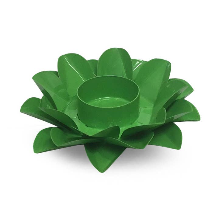 Lotus Candle Holder Green Heart Chakra for wholesale by Green Tree