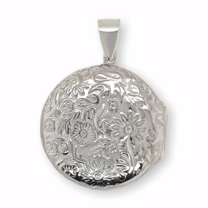 LOCKET S/S STAMPA FLOREALE per la vendita all'ingrosso da parte di Mountain Creek Jewellery