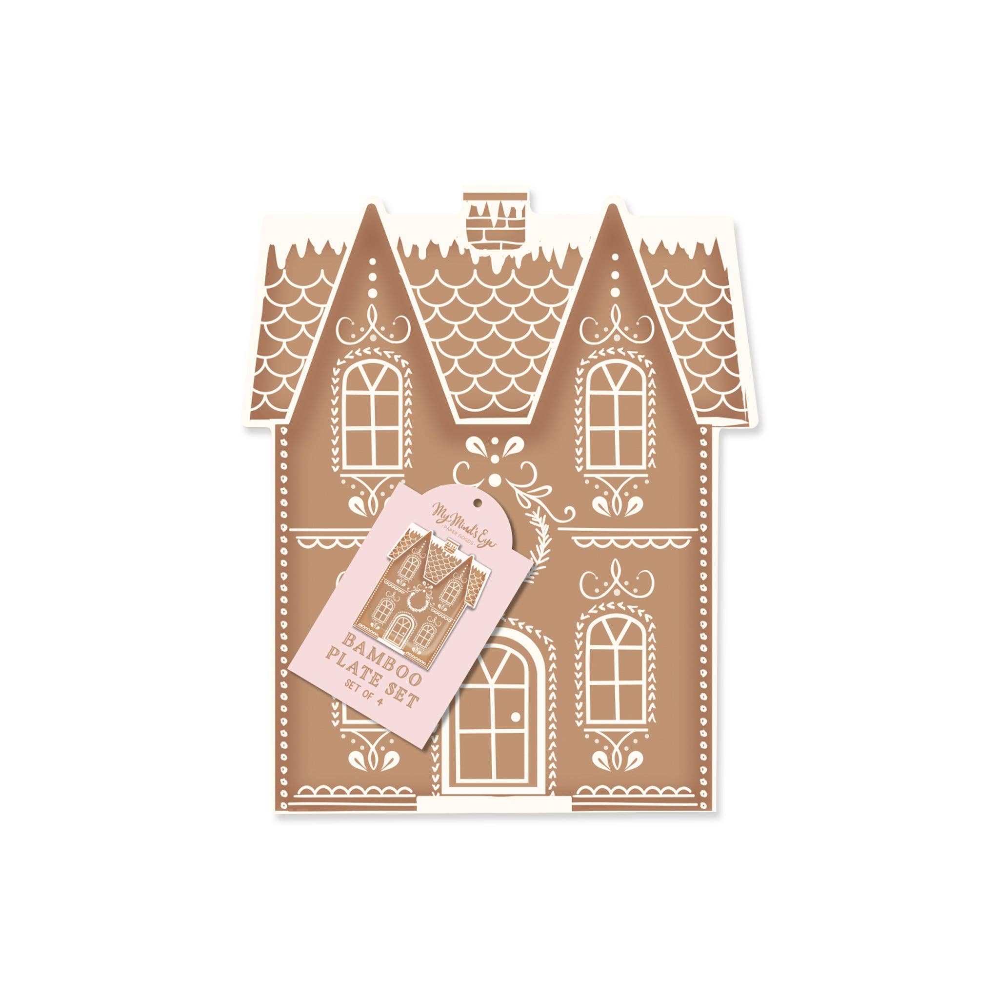 My Mind’s Eye – Großhandel Einwegteller – GBD1133 - Gingerbread House Bambusteller - 4