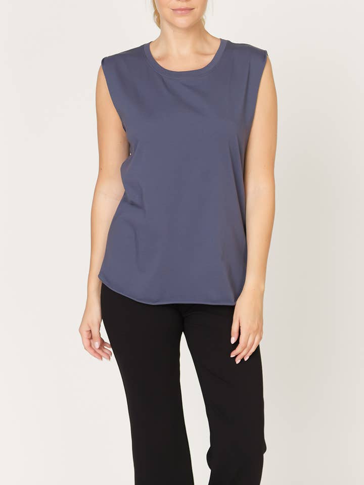 COTTON JERSEY MUSCLE NEW TANK for wholesale by Fabina