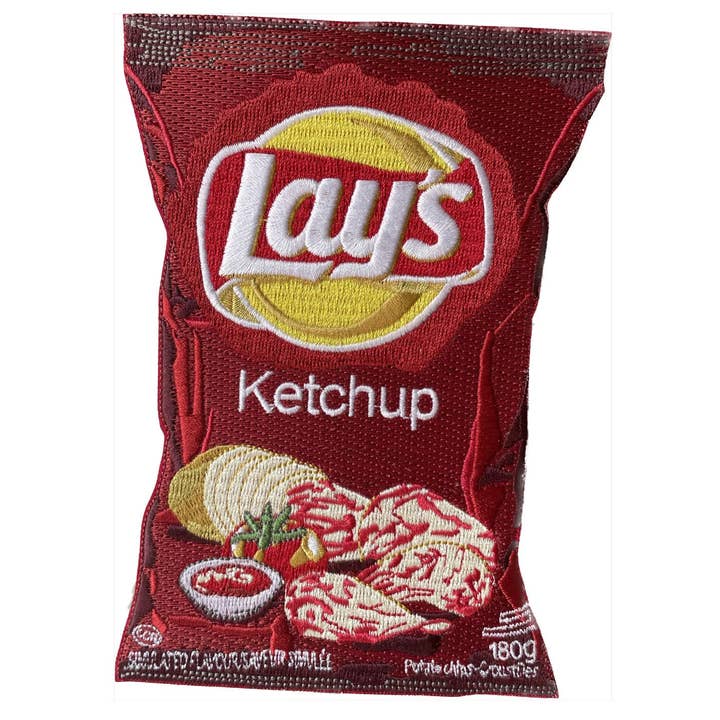 Écusson brodé thermocollant "Lay's Ketchup" 6” x 4”. pour la vente par FingerlessJoe