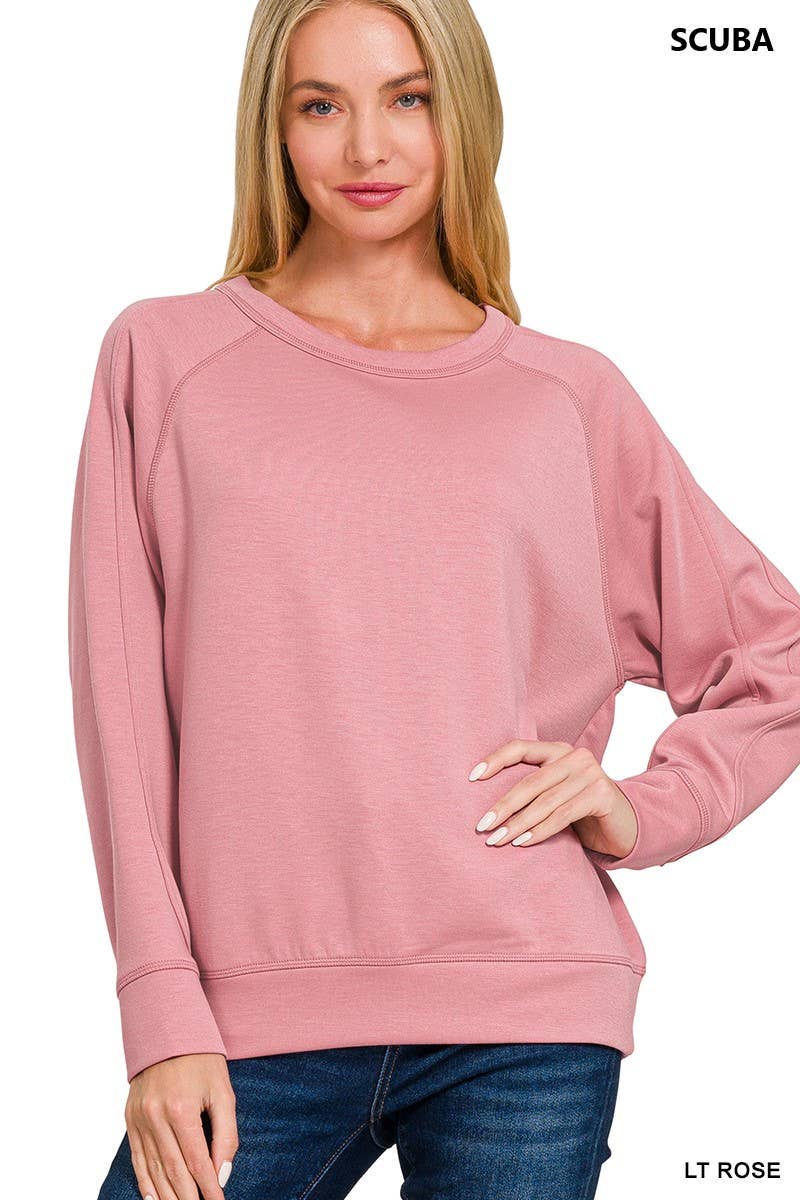 42POPS - Wholesale Sweatshirt - Women's - ..._ 0808 Soft Scuba Crewneck Sweatshirt SI-267567