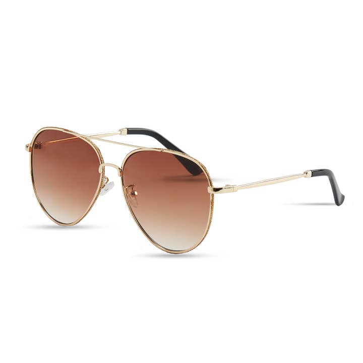 COCO + CARMEN - Wholesale Sunglasses - Women's - Hilary Aviator Sunglasses with Sparkle Lens