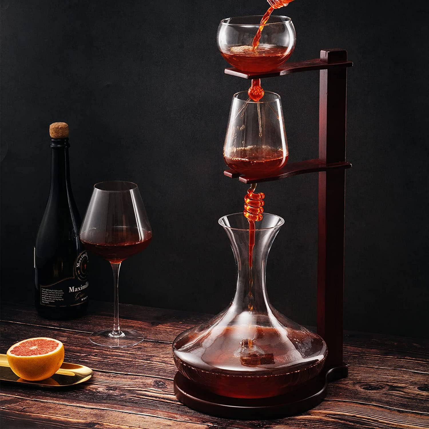 The Wine Savant /  Khen Glassware - Wholesale Wine Aerator - Wine Tower Decanting & Aerator Set by The Wine Savant5