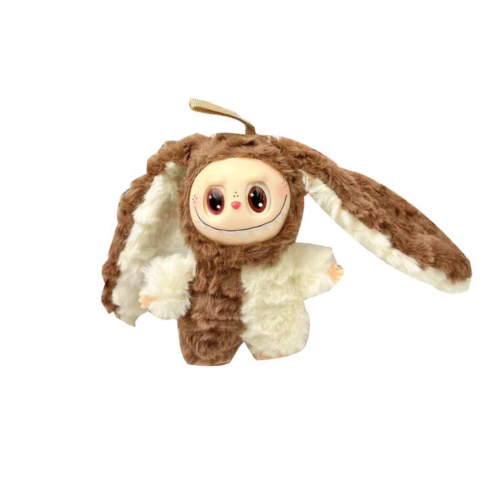 Auraquise - Wholesale Keychain - Kids - Lalabu Big Eared Vinyl Doll Keychain Sitting Plush Toy Soft Figure Charm for Bags and Keys