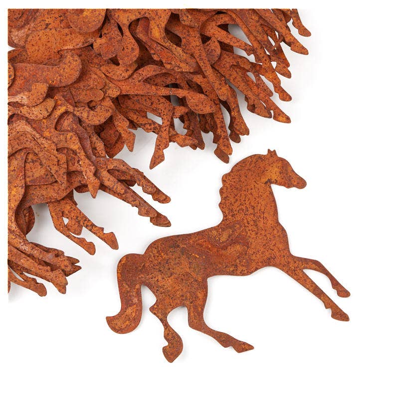 Factory Direct Craft - Wholesale Cutouts -  Rusted Tin Horse Cutouts (Pack of 2 Rusty Metal Shapes)2