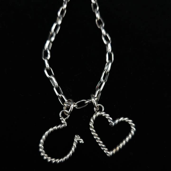 Sterling Silver Charm Horse Shoe or Heart for wholesale by The Turquoise Possum