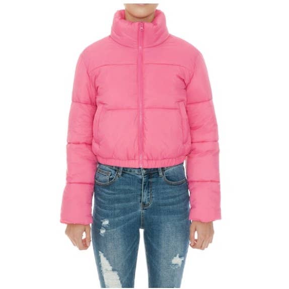 REGULJÄR STORLEK HÖG KRAGE FUSKDUNFYLLNING NYLON PUFFERJACKA för wholesale av Curve Market