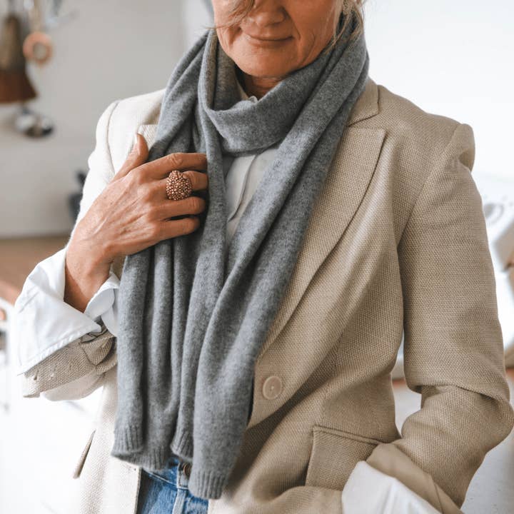 Heirloom Cashmere Australia – wholesale Halsduk - Dam – Meja Everyday Cashmere Scarf - Ash