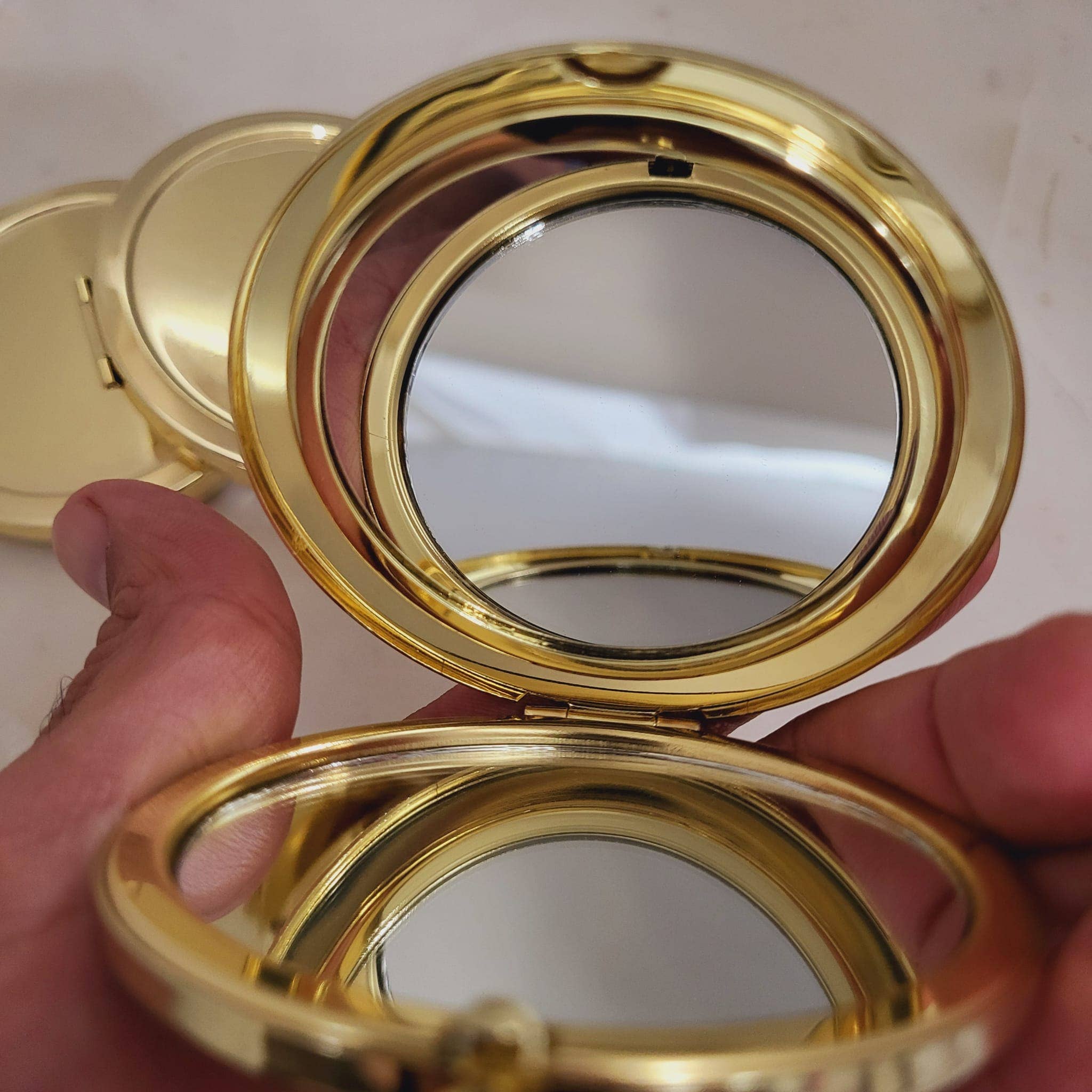 NationInFashion - Wholesale Compact Mirror - Portable Mini Makeup Mirror Round Folding Engravable Mirror 8