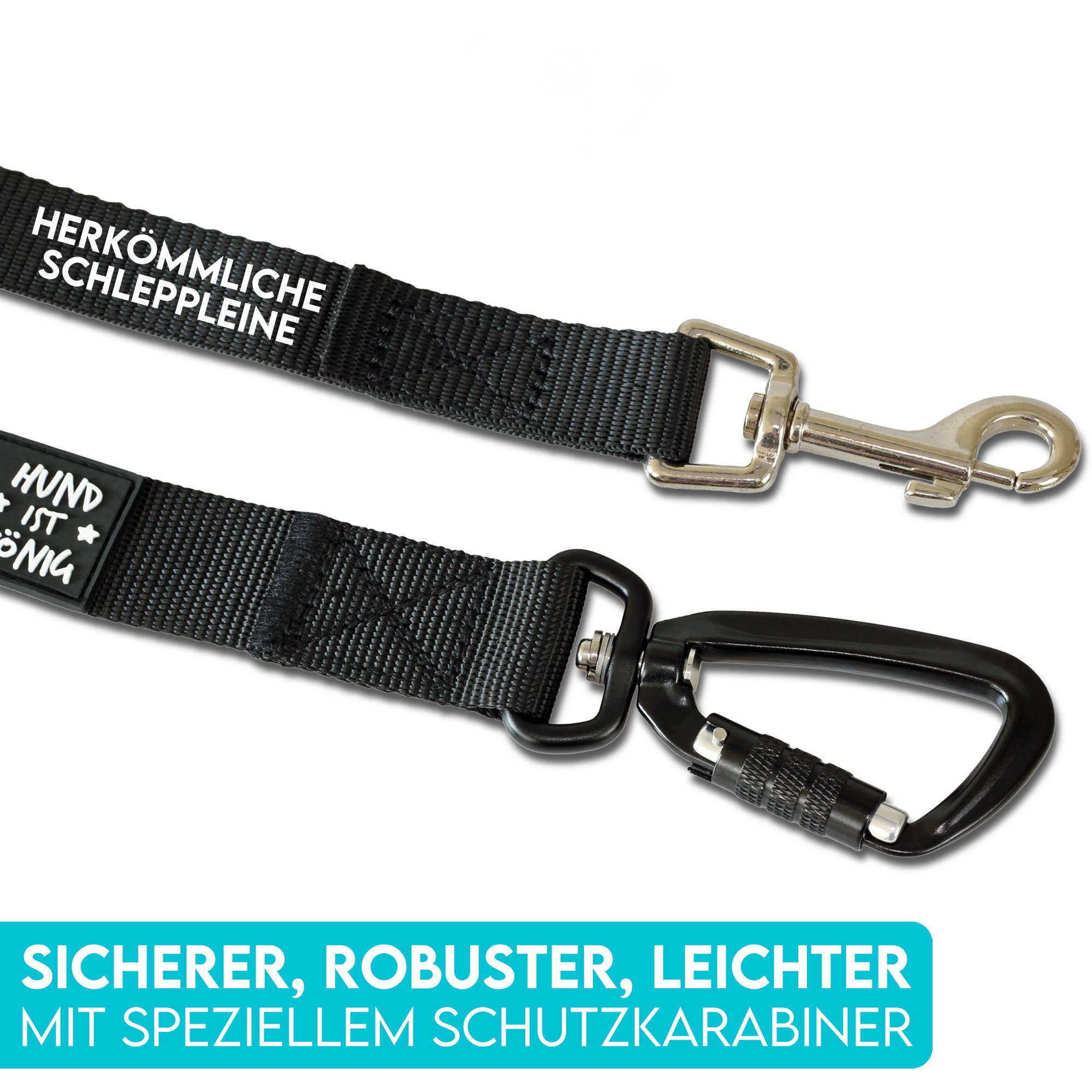H.I.K. GmbH - Vendita all'ingrosso Guinzaglio - Cani - DOG IS KING® Fune per cani 5/10/15/20 m con blocco a torsione1