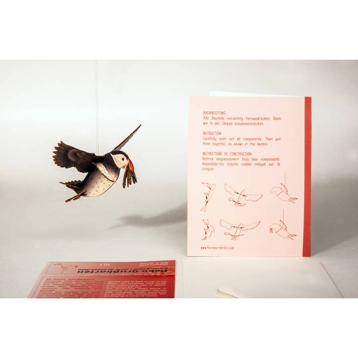 Formes Berlin GbR - Wholesale DIY Craft Kit - pufin 3D Deko crafting card3