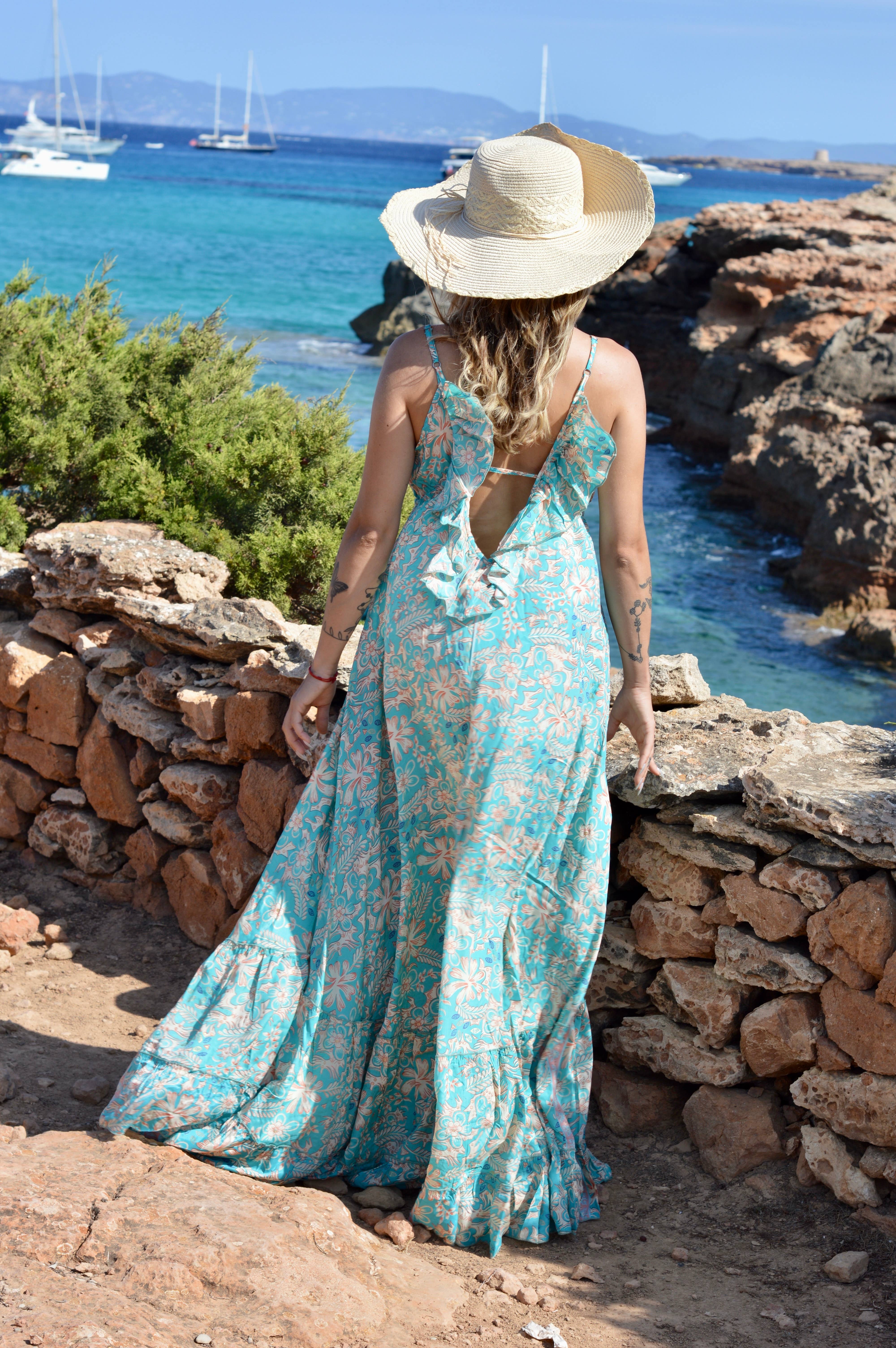 Arena Formentera - Venta al por mayor Vestido - Mujer - Vestido largo bohemio con bolados en la espalda! Regresaron!13
