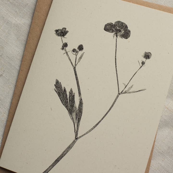 Alicia Breakspear - Wholesale Everyday greeting card - Meadow Buttercup Flower Greeting Card A6 Recycled Card3