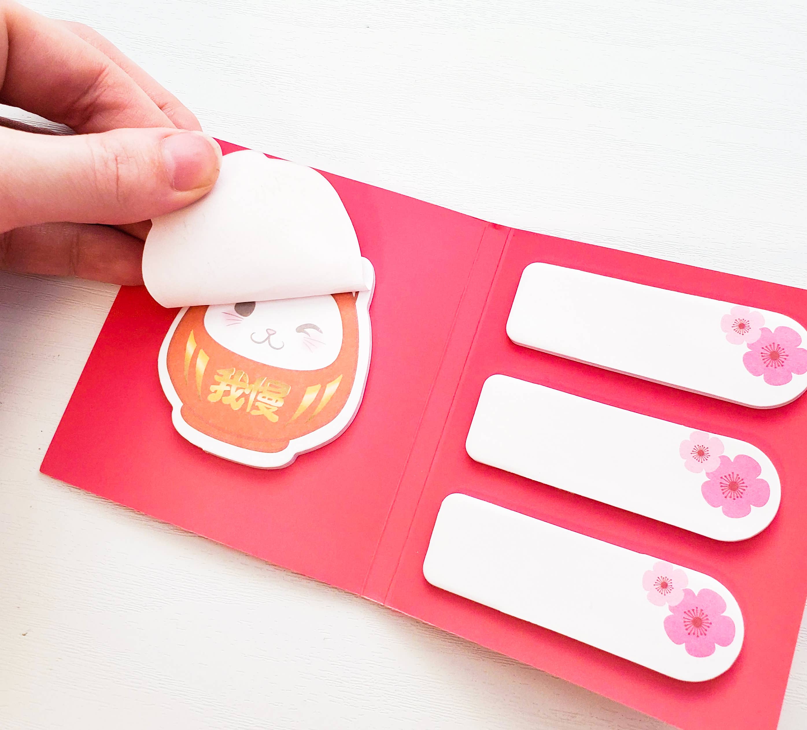 Atomik Cupcake Designs - Wholesale Sticky Notes - Daruma Cat Sticky Note Set | Sticky Notes Office Supplies2