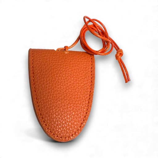 ORANGE GLASSES LEATHER PU NECKLACE CARRIER AC-0011 for wholesale by Simply Jewels