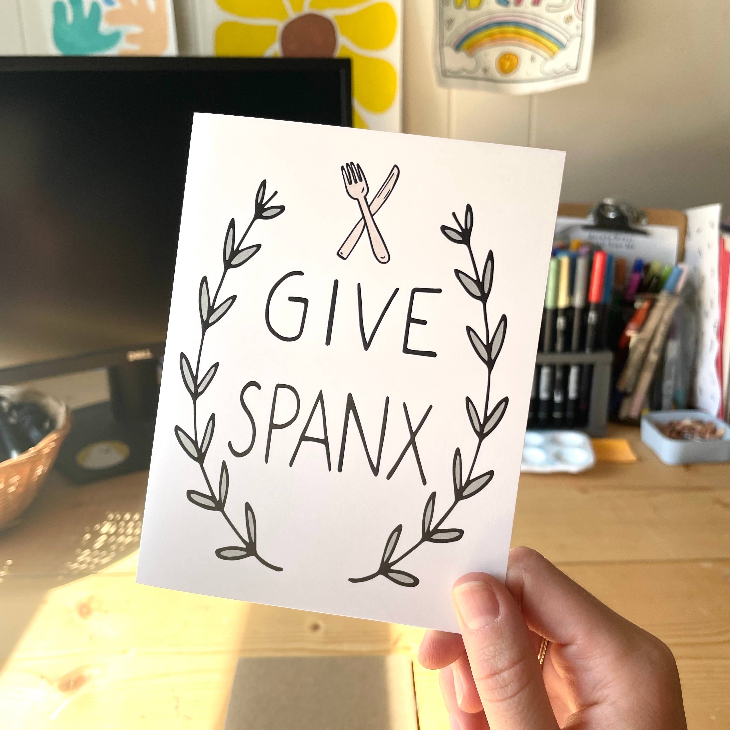 Aviate Press - Wholesale Thanksgiving Card - Give Spanx  Funny Thanksgiving Card1