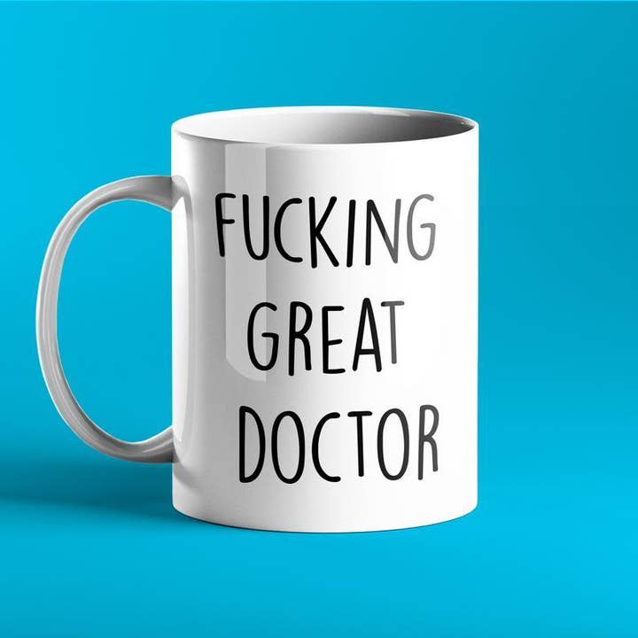Fucking Great Doctor keramisk kaffemugg för wholesale av Prickly Cards