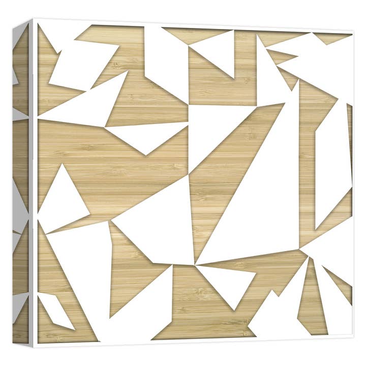 White Geometry Ii 22'' x 22'' Canvas Wall Art for wholesale by PTM Images