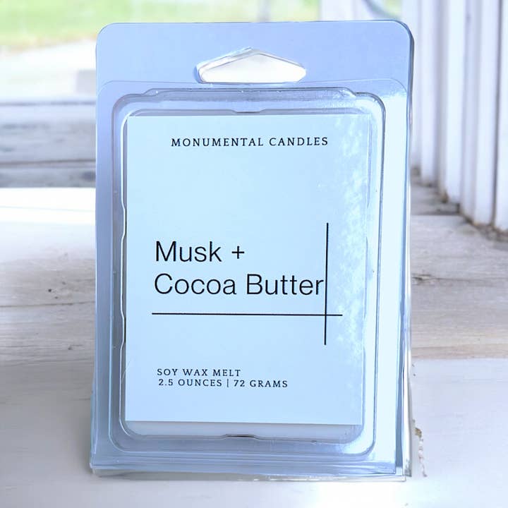 Cera sciolta al muschio + burro di cacao per la vendita all'ingrosso da parte di Monumental Candles LLC
