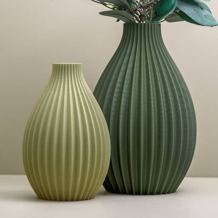 Pear Shaped Vase - Olive/Sage Green - Lightweight Decor for wholesale by Vantage 3D Prints