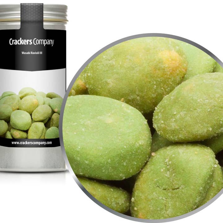 wasabi ravioli III PU med 40 st. och 60g innehåll per pc. för wholesale av CrackersCompany