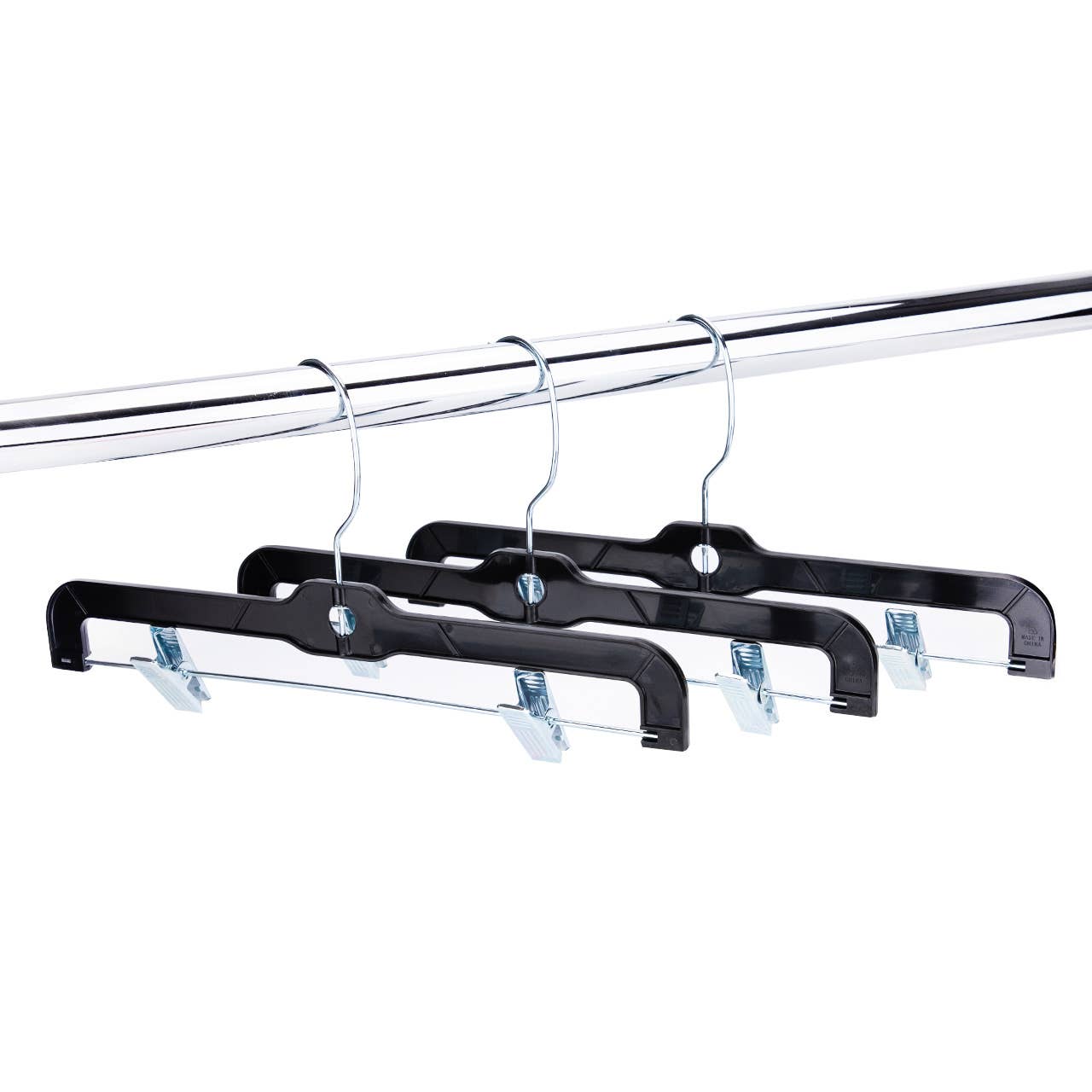 Store Supply Warehouse - Wholesale Clothes Hangers - 14" Black Plastic Skirt And Pants Hangers - Case of 1001