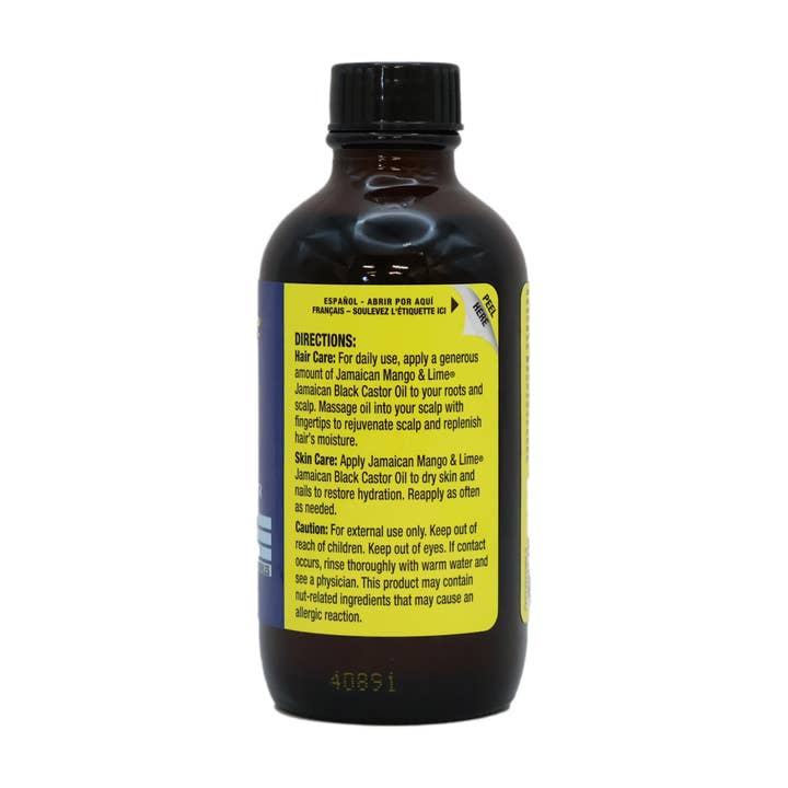 KT Supply – Engroshandel Hovedbunds-/hårkur – Jamaicansk mango lime sort ricinusolie, vitamin A D E, 4 oz