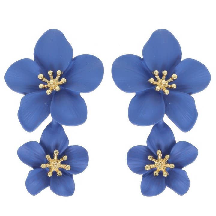 CC Wholesale Clothing - Wholesale Dangle Earrings - Hawaiian Acrylic Flower Post Earrings5