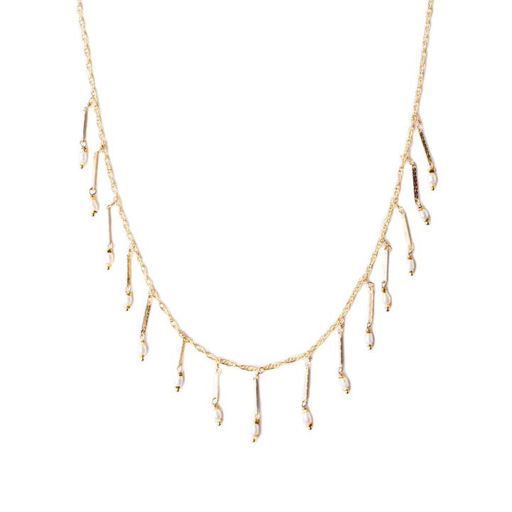 Collana con frange in perle ASMITA per la vendita all'ingrosso da parte di Kate Winternitz Jewelry