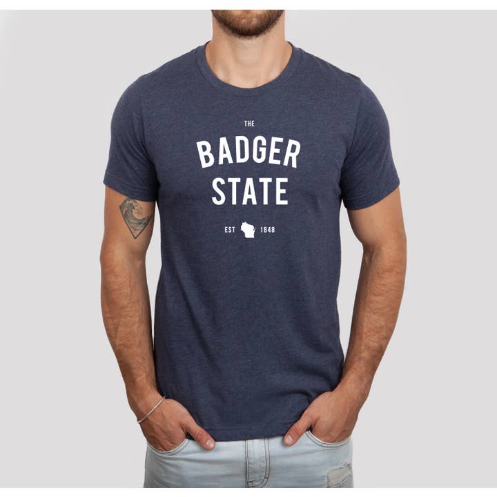 Autumn Rose Co. - Wholesale Screen Printed T-Shirt - Men's - Wisconsin Men's Graphic Tee, Badgers Shirt, Wisconsin Tee6