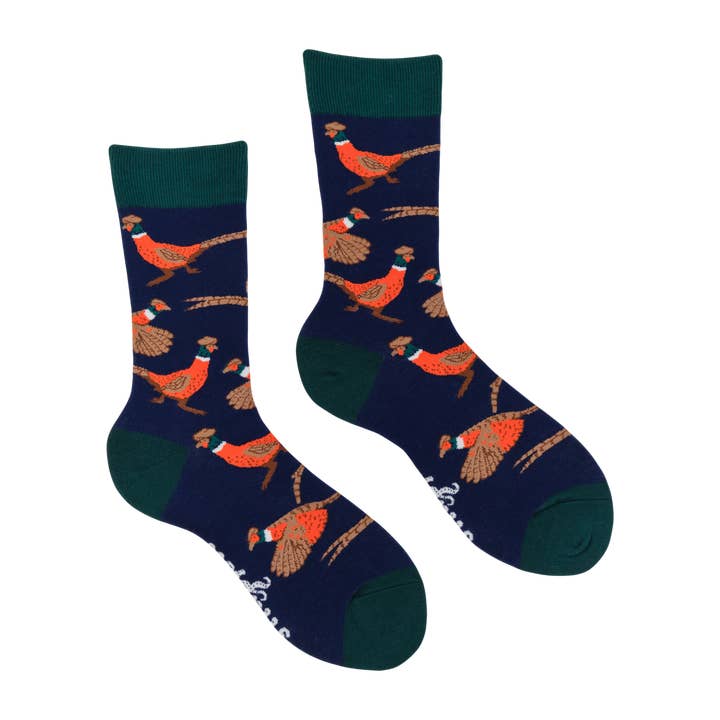 GREEN Pheasant Socks - Game Bird for wholesale on Faire2