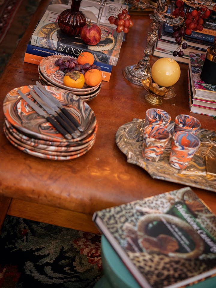 Die 2 Präsentationsteller Chamade für den Großhandel von Inès-Olympe Mercadal