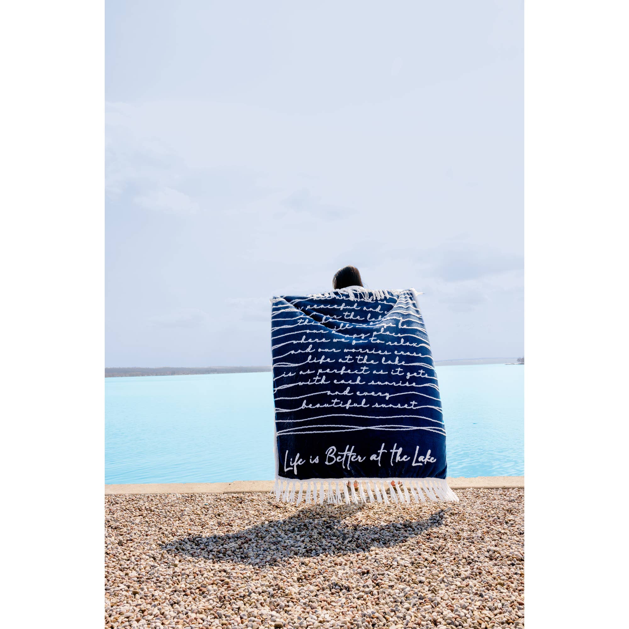 Pavilion - Wholesale Throw Blanket - Life Is Better at the Lake 50" x 60" Plush Blanket9