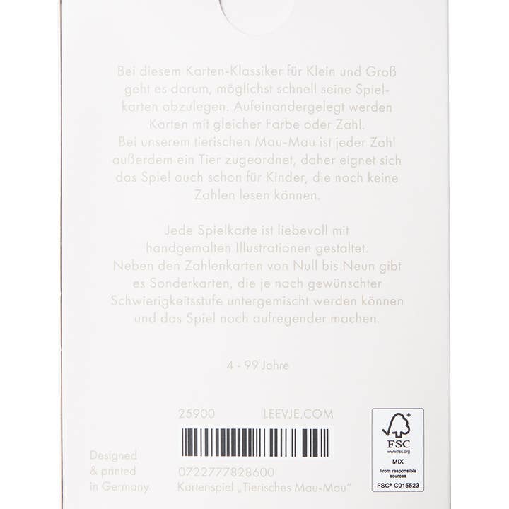 Leevje - Vendita all'ingrosso Giochi di carte - Gioco di carte 'Animal MAU-MAU'3
