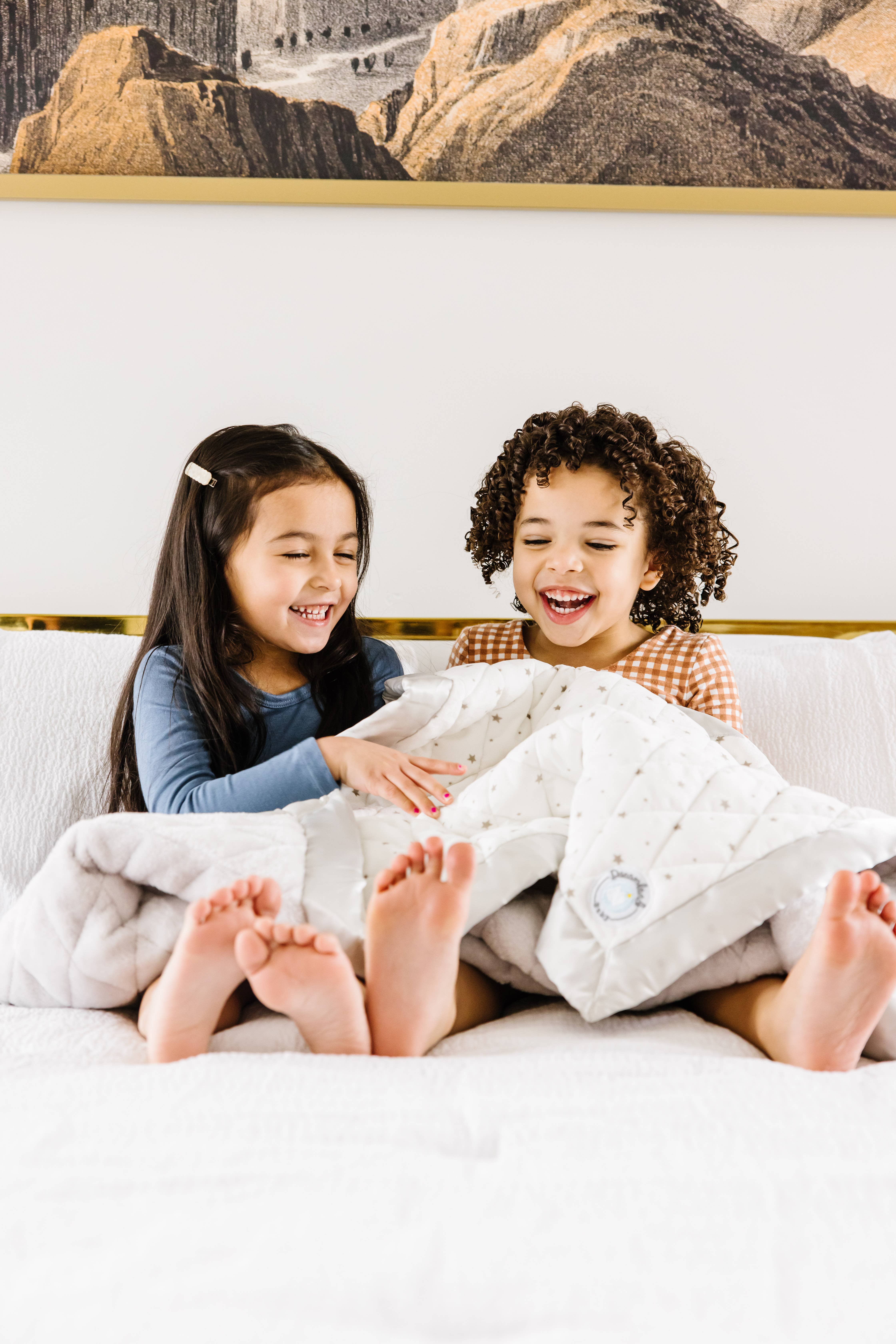 Dreamland Baby - Wholesale Bedding Blanket - Kids & Baby - Dream Toddler Weighted Blanket Grey Stars, 3+ years2