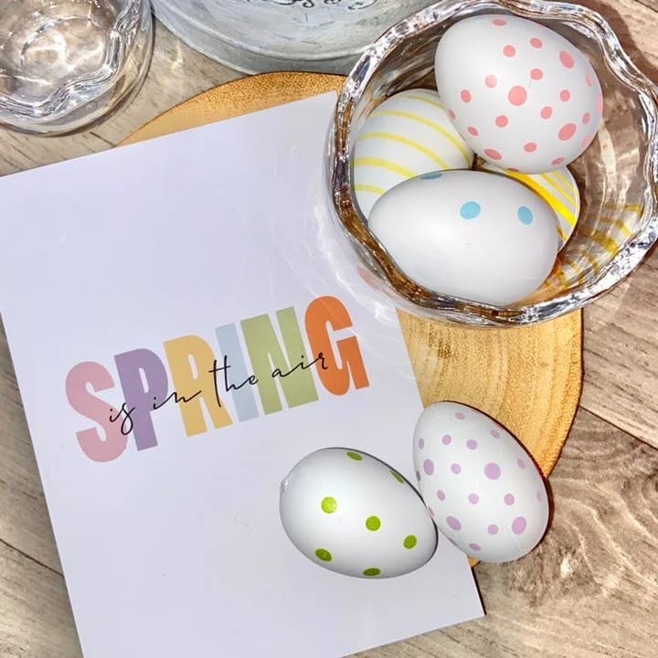 Spring Is In The Air Multi Colour 2022 Spring Seasonal Wall Home Decor Print for wholesale by WinsterCreations™