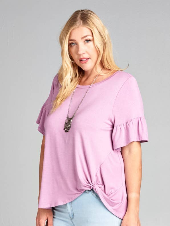 ETK-7132-PL Jersey Zij Twist Top voor wholesale door Emerald Collection