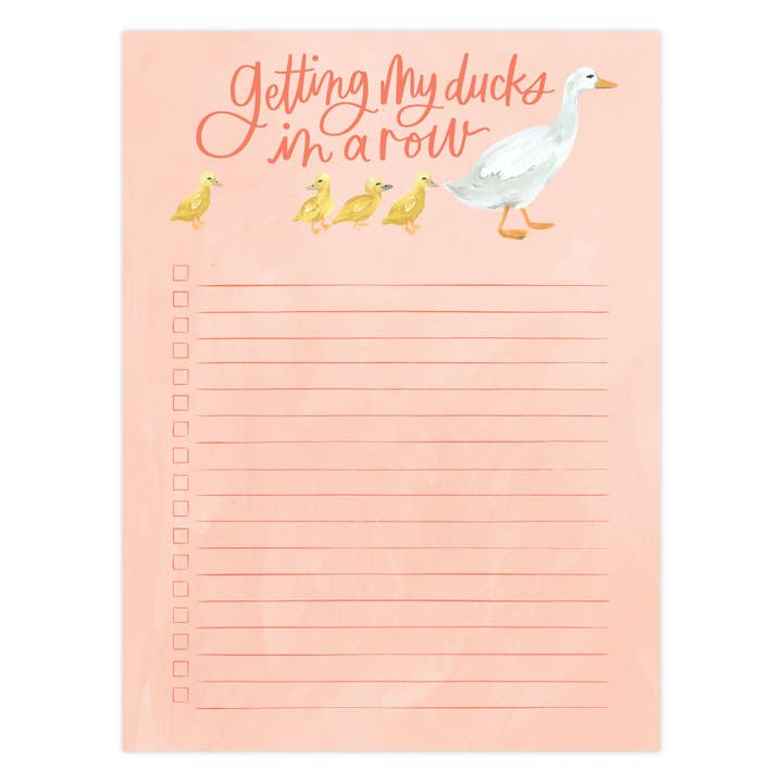 1canoe2 | One Canoe Two Paper Co. - Wholesale Notepad - Getting My Ducks In A Row Notepad