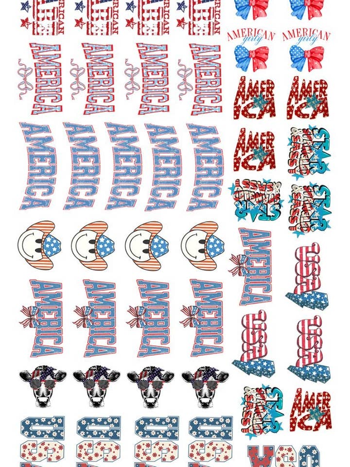 Feuille de gang de chapeaux patriotiques préfabriqués 22 x 36 pour la vente par Wholesale Accessory Market