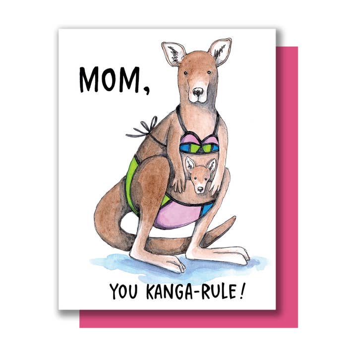 Kangaroo Mom Mother's Day Card for wholesale by Paper Wilderness